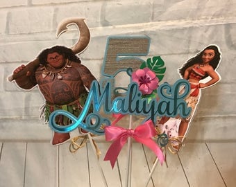 Moana centerpiece, Moana cake topper, Moana party, Moana birthday party, Moana tableware, Moana table decor, Moana party decorations