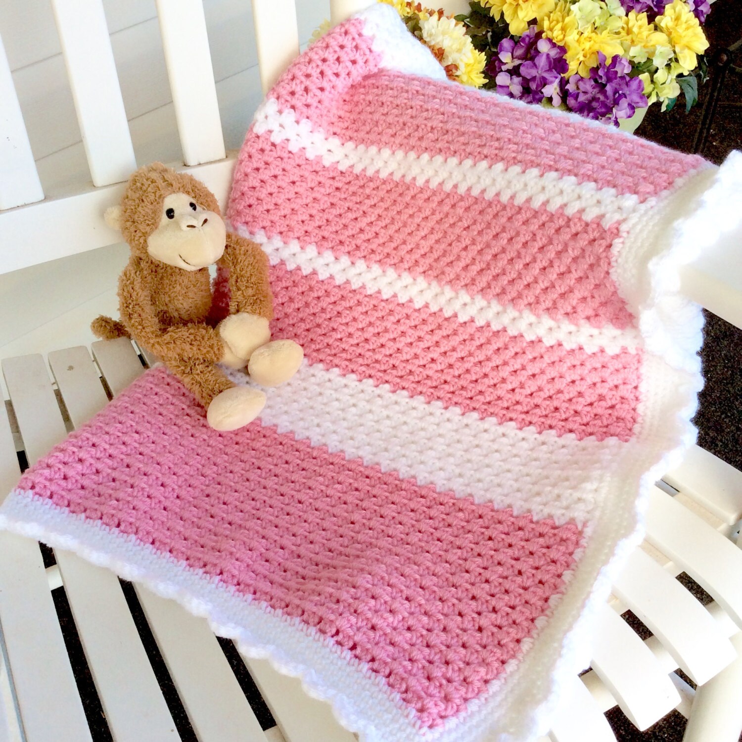 Easy Baby Blanket Crochet Pattern Beginner Or Intermediate