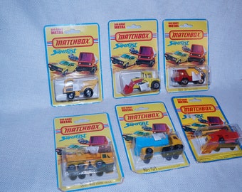 Vintage Lot of 6 Matchbox Superfast cars 1973-1977 26,29,37,49,50,51 free shipping in US