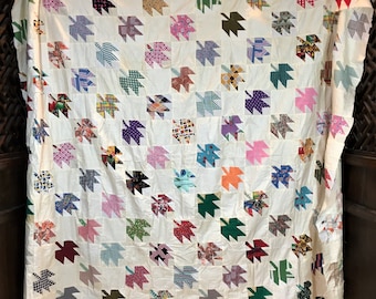 Maple Leaf or flying geese quilt top