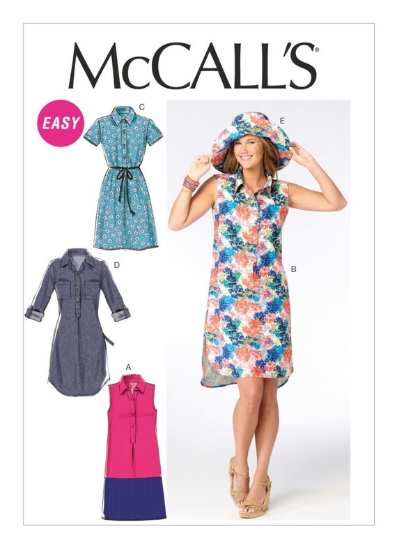 McCall's Sewing Pattern M6885 Misses' Shirtdresses and