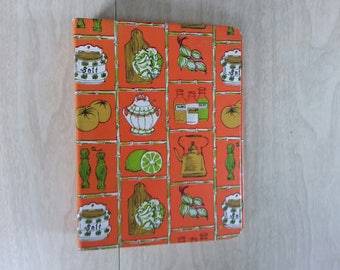 Vintage Cookbook 3 Ring Binder in Orange Printed in 1970