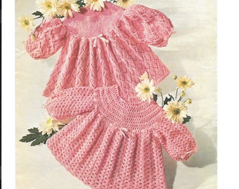 Crochet and Knitting Pattern for 4 Ply Dresses / tops PDF