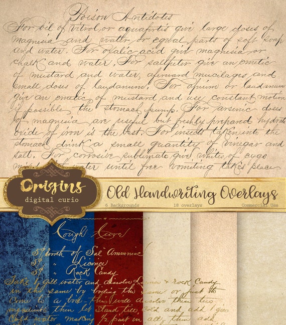 Download Old Handwriting Overlays Digital Vintage Letters PNG overlay