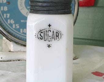 Vintage Hazel Atlas Milk Glass Sugar Shaker