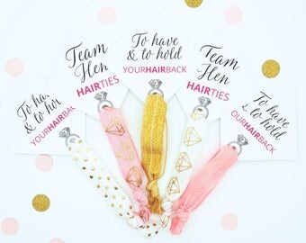 SALE - Hen Party Hair Tie - To Have And To Hold Your Hair Back - Hen Party Favours - Hen Party Gift - On Sale - Spring Sale - Sale Items