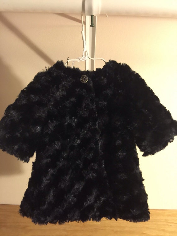 American Girl Black Swirl Fur Coat