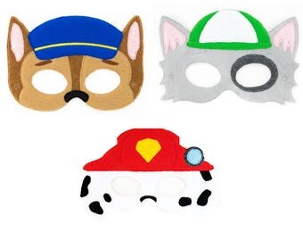 Paw Patrol Masks | Party Masks | Paw Patrol Birthday Party | Birthday Party Masks | Dress Up | Costume | Party Favor | Paw Patrol | Play