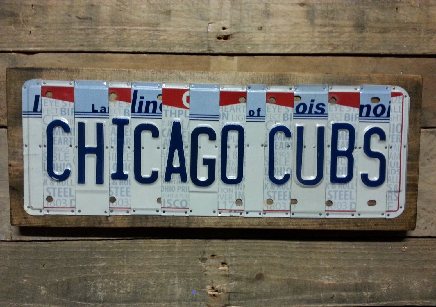 Chicago Cubs License Plate Sign License Plate Wall Art World Series