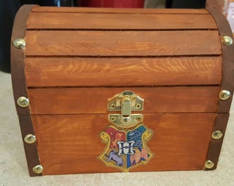 Harry Potter Hogwarts Trunk Wooden Jewelry Box