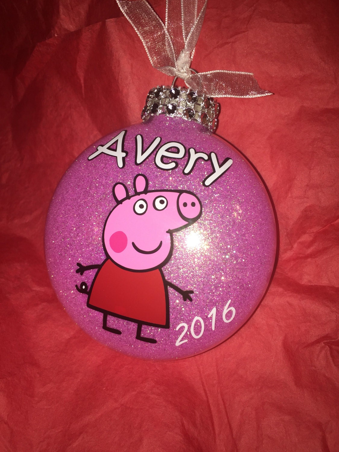 personalized peppa pig christmas ornament personalized peppa pig christmas ornament