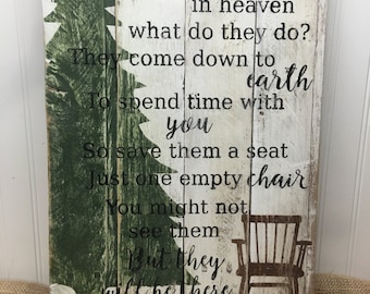 Rustic Pallet Wall Art - Christmas in Heaven Sign - Wood Wall Sign - Christmas Gift - Christmas Holiday Decor - Bereavement Sign 14x20
