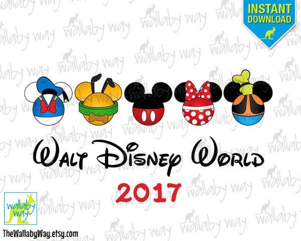 Walt Disney World Printable Iron On Transfer or Use as Clip