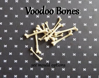 Voodoo Skeleton Bone Silicone Mold Cake Tool Fondant Chocolate Candy DIY Cupcake Topper Decorations Polymer Clay Craft Halloween