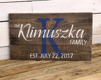Mother's Day Gift | Custom Wood Name Sign | Rustic Family Name Sign | Distressed Pallet Name Sign | Family Established Sign | Personalized