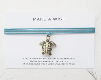 Wish bracelet, turtle bracelet, make a wish, W06