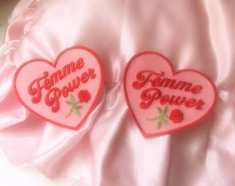 Femme Power Embroidered Iron On Patch