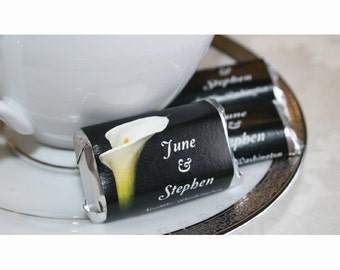 Personalized Calla Lily Hershey's Chocolate Wrappers - Nugget Wrappers - Nugget Candy Stickers - Miniature Candy Wrappers - Candy Stickers