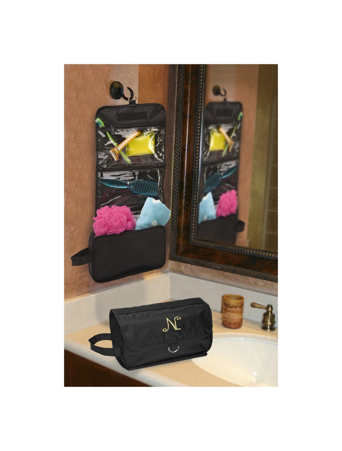 women's monogrammed toiletry bag