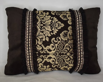 large solid ivory jacquard decorative throw pillow with fringe