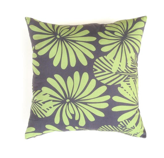 Items similar to Green and Grey Pillow Cover. Green Botanical Pillow