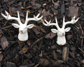 ON SALE/Deer knob/Hunting/Animal knob/Man Cave/Buck/Nature/white knob/Cast Iron Deer Knob/Cabinet knob/Drawer Pull/Boys room/Baby Nursery/Ki