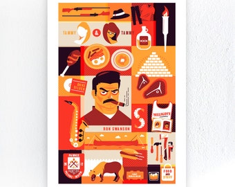 Ron Swanson Parks & Recreation 13" x 19" Poster - (Frame Not Included)