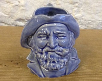Vintage Blue Glazed Fisherman / Seaman Character Toby Jug. In Good Used Condition.