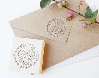 Rubber stamp Mushrooms