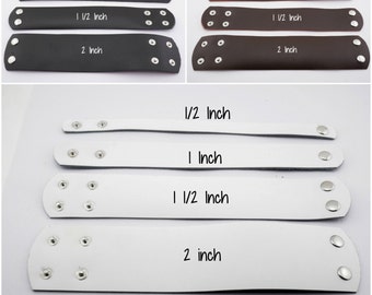 Leather Cuff Blank, Blank Leather Cuff - 1/2 leather cuff - 1 inch leather cuff - wholesale leather cuffs - leather bracelet blanks - 2 inch