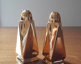Mid century Royal Winton salt and pepper shaker set Golden Age pattern Made in England