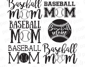 Baseball Mom SVG - Baseball SVG - Baseball Heart SVG - Baseball Mom Dxf - Baseball Mom Png - Baseball Mom Clipart - Baseball Mom Cut Files