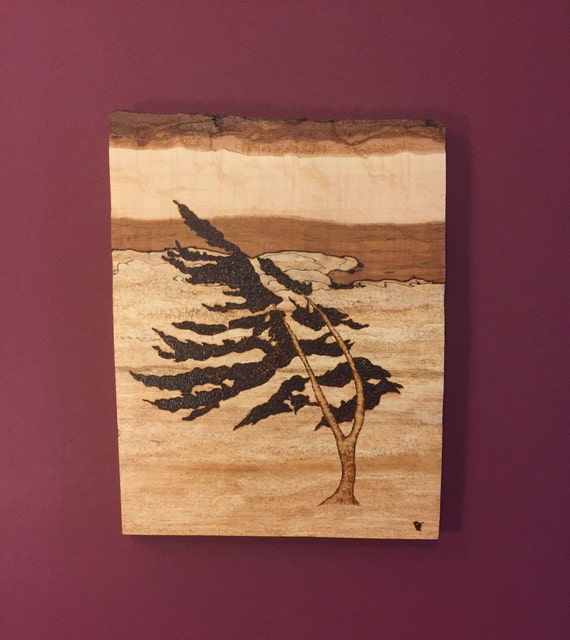 Tree Wood Burning Wall Art Christmas Gift Maple