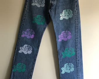 LEVIS JEANS | Size 14 | VINTAGE | Pastel Roses