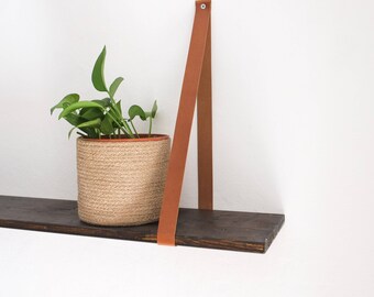 Leather Strap⎪Straps For Shelf⎪Leather Strap Hanger⎪Furniture Upgrade⎪Living Room Shelf⎪Leather Shelf⎪Leather home accessories⎪Leather Decor