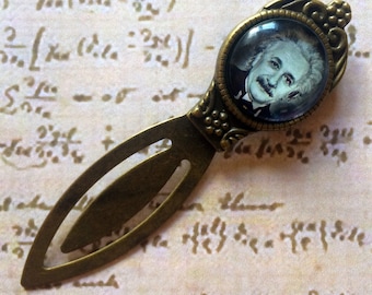 Einstein Bookmark - Genius Gift, Relativity Bookmark, Theoretical Physics Bookmark, Physics Gift, Vintage Style Albert Einstein Bookmark,