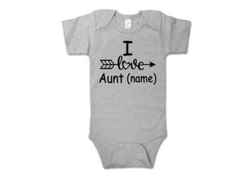 I love Aunt Baby Onesie | Auntie Onesies | Aunt Onesie | Titi Onesie | Nephew Onesie | Niece Onesie | Baby Onesies | Tia Onesie |Baby