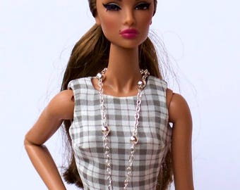 Barbie clothes - Barbie necklace, FR2 necklace, FR16 Necklace, Doll jewelery, doll clothes