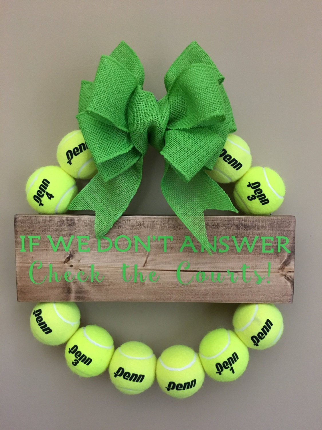 Tennis Ball Wreath