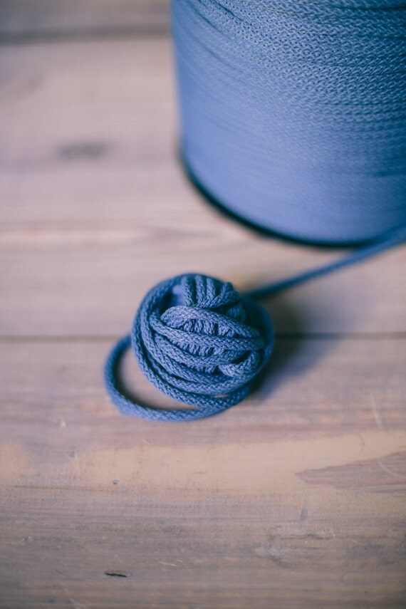 Blue yarn - macrame cord- crochet cord - polyester rope - macrame rope- crochet yarn- chunky yard- chunky cord- yarn- rope cord #206