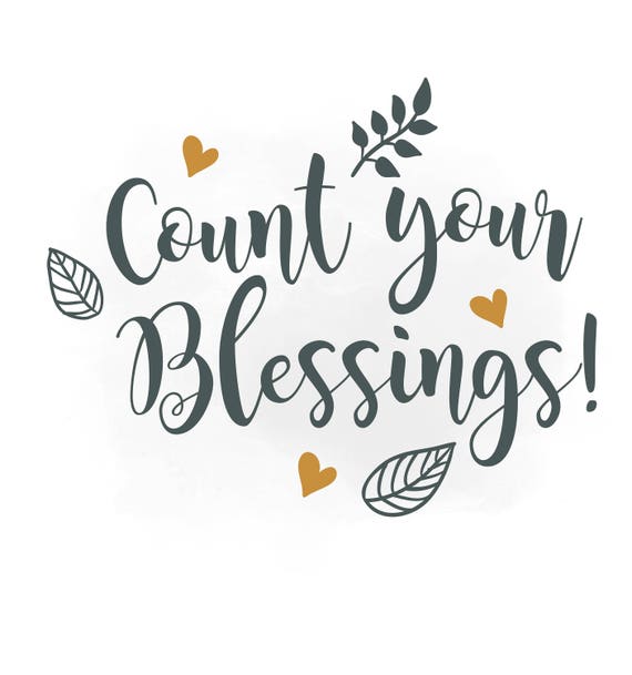 Count your blessings clipartReligious Quote Digital Cut