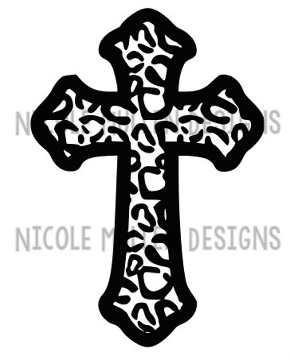 Download Leopard Print Cross SVG Leopard SVG Cross SVG Budded