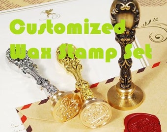 Customized Wax Seal Stamp Head / Handle Vintage Copper Head Personalized Gift DIY Sealing Stamp For Wedding Invitation