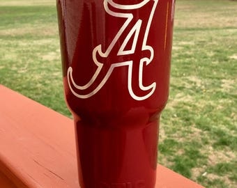 Embedded Alabama Crimson Tide RTIC 30oz Powder Coated Tumbler with Lid-Crimson or White