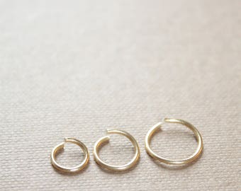 Small Gold Hoop Earring 22k Gold Nose Ring Hoop Gold Cartilage Earring Gold Septum Piercing Jewelry 6mm 20g Gold Tragus Hoop 8mm 10mm 18g H