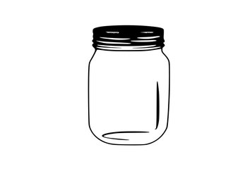 jar vinyl decals mason Space Basic Jar Mason Files Design and Cricut SVG for DXF