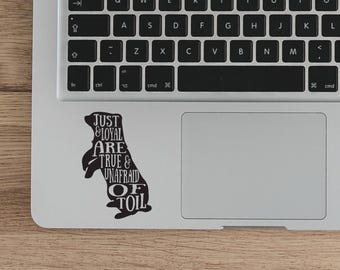 Harry Potter laptop decal,Hufflepuff Quote Vinyl Sticker, Hufflepuff Sticker Vinyl decal, Witchcraf Laptop Decal Vinyl Sticker DIY quote