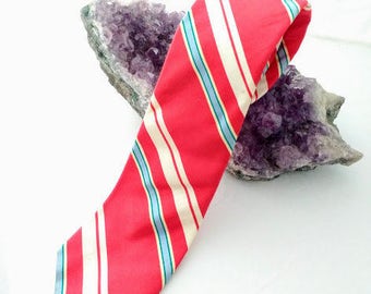 Cotton & Class Regimental stripe tie - FREE US SHIPPING