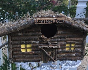 Lonesome Dove Cabin BirdHouse