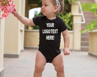 Personalized baby onesies, custom infant one piece Size 3-6M/6M/12/18M New multiple colours text-vinyl-glitter-image-logo perfect gift!